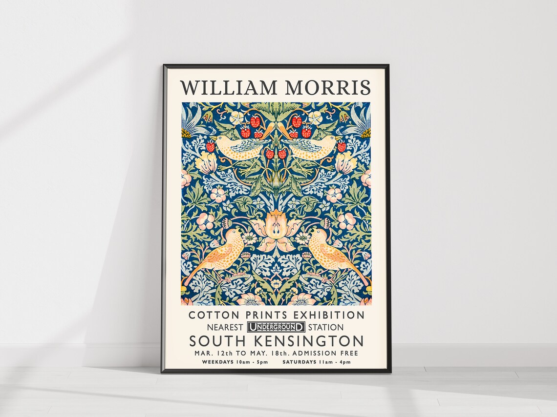 William Morris Vintage Exhibition Poster Print - Image 2