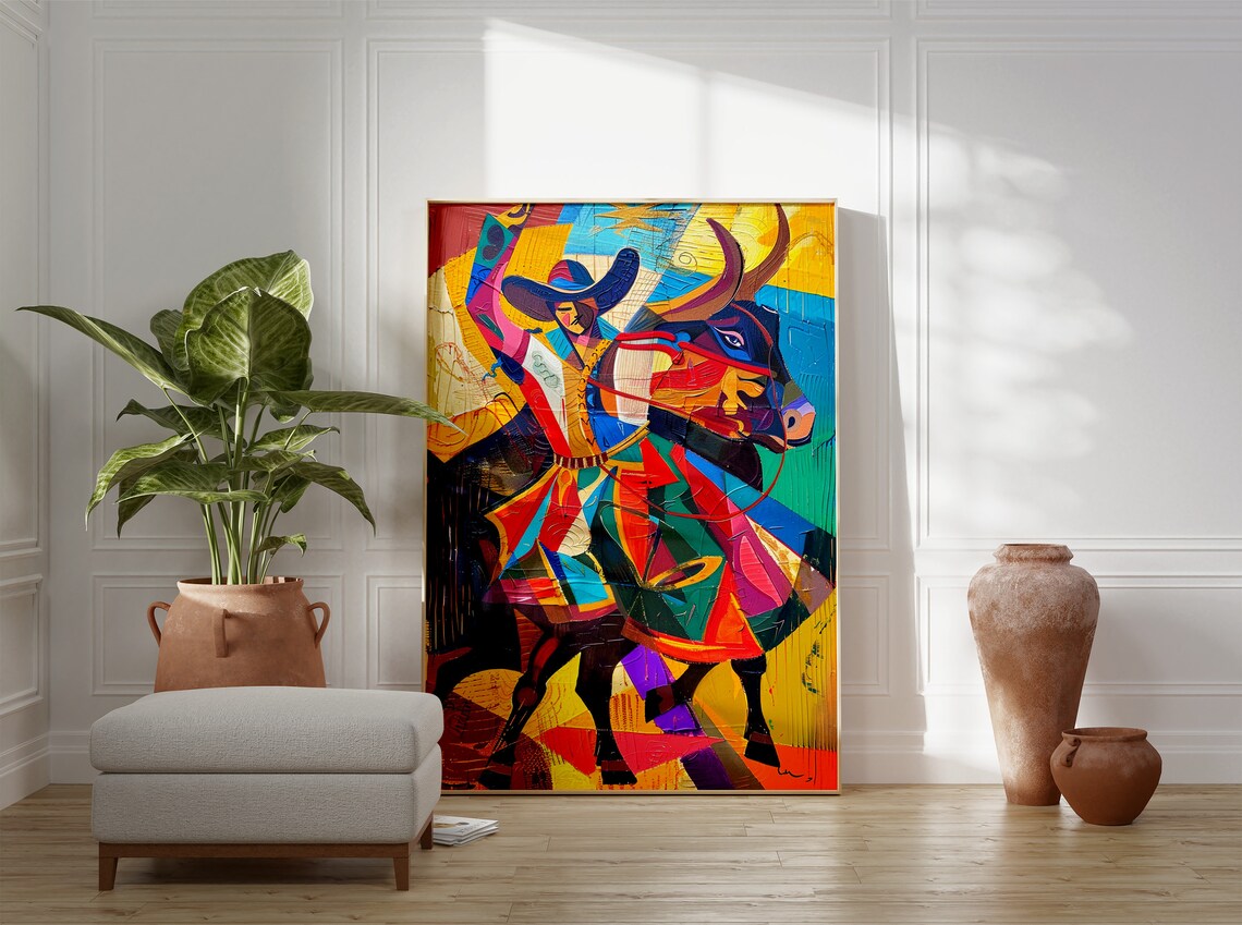 Spanish Bull Poster, Vintage Picasso-Inspired Art Print - Image 3