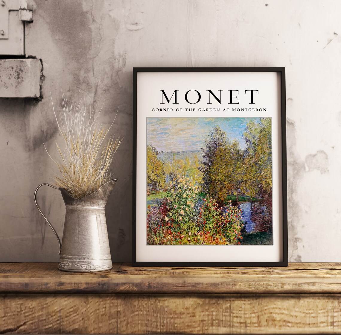 Monet Corner of the Garden at Montgeron Impressionist Poster - Image 3