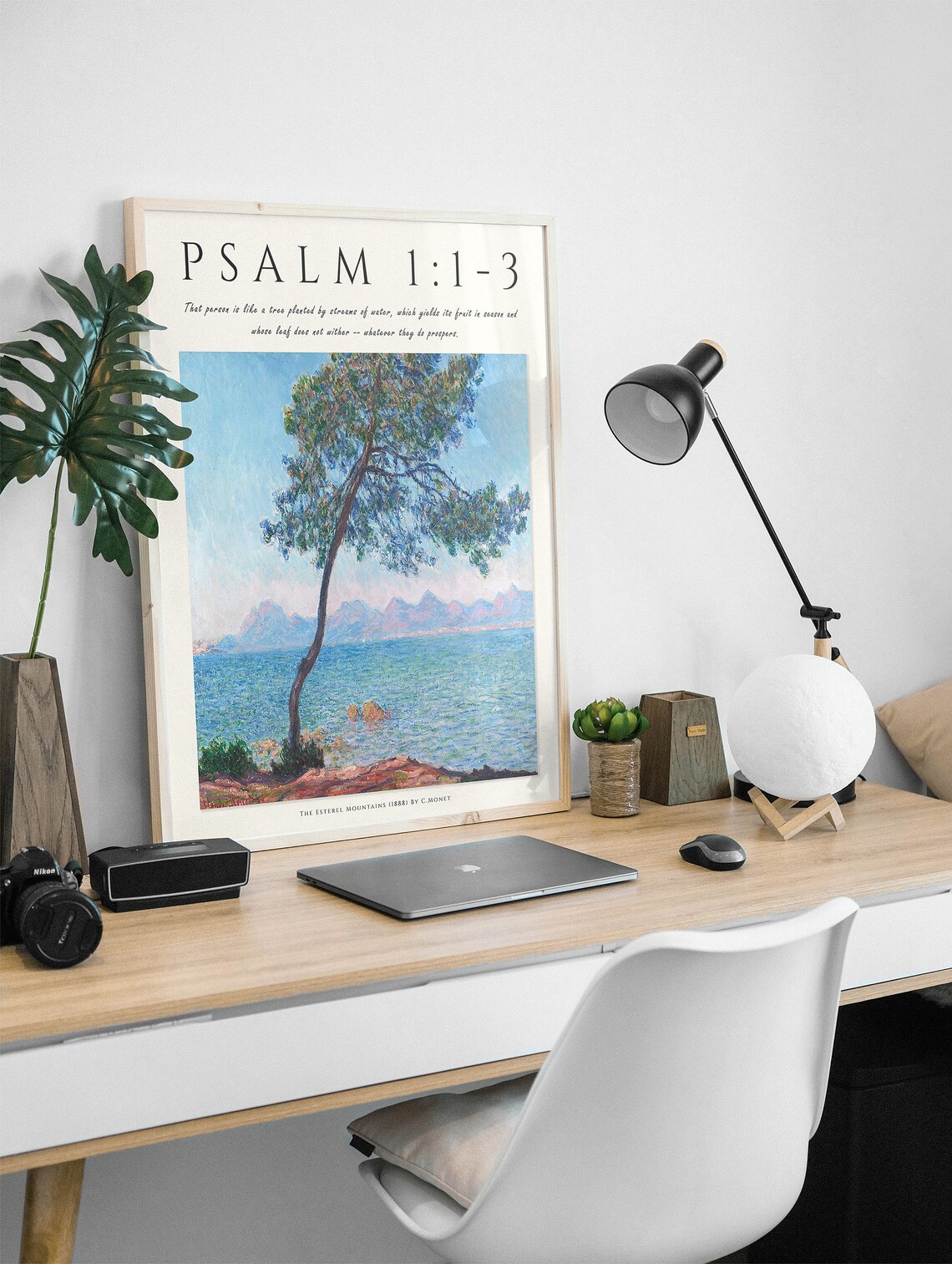 Bible Verse Esterel Mountains Monet-Inspired Art Print - Image 2
