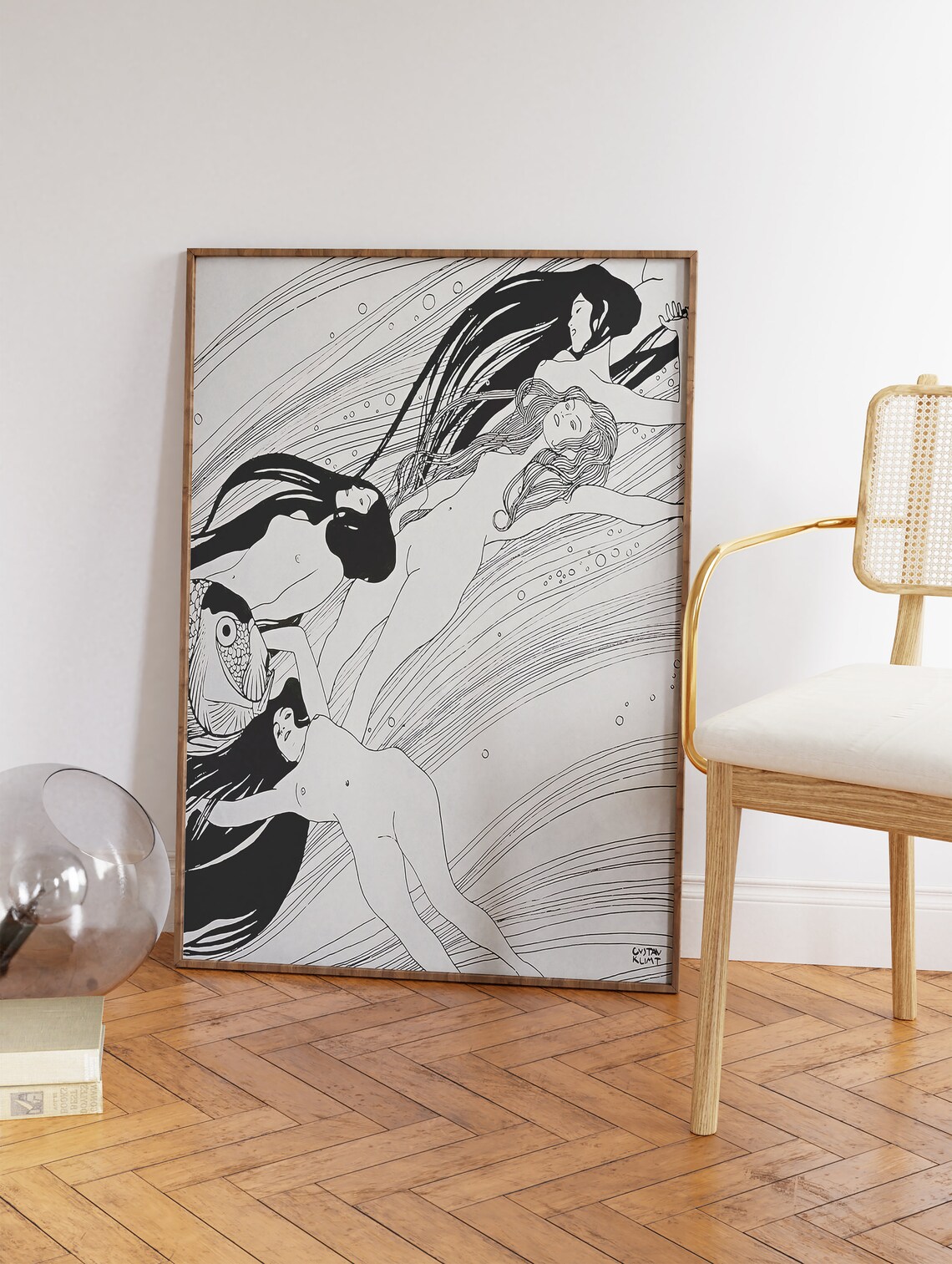 Gustav Klimt Fish Blood Art Print, Art Nouveau - Image 2