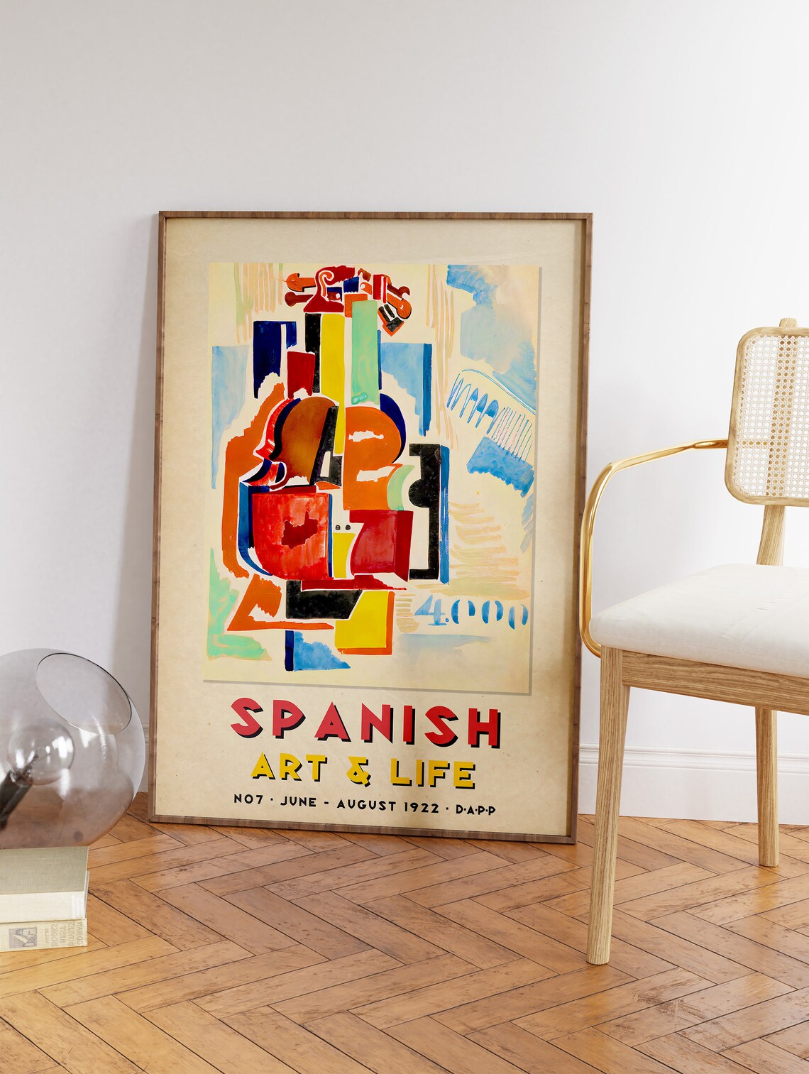 Spanish Exhibition Travel Poster, Vintage Floral Print - Image 3
