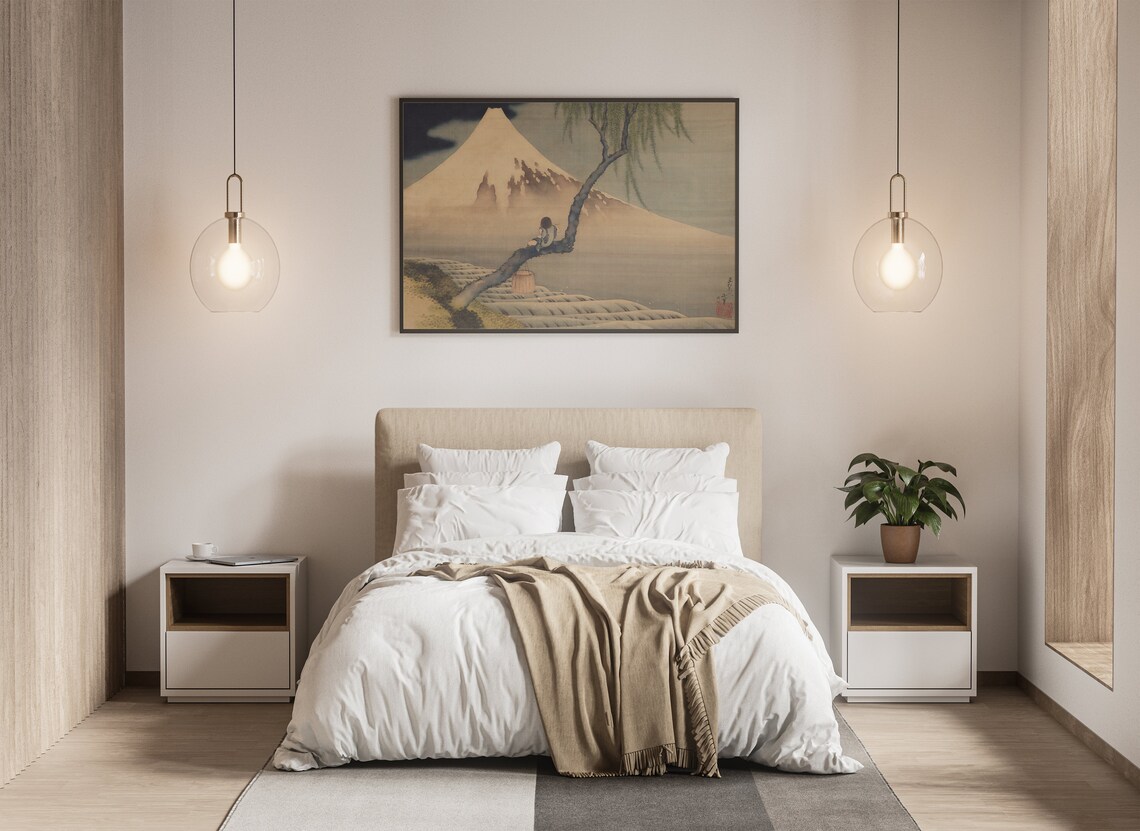 Katsushika Hokusai Mount Fuji and Fisher Boy Poster - Image 3