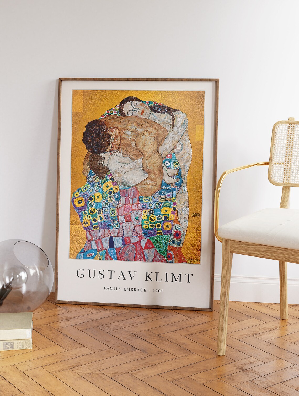 Gustav Klimt Family Embrace Art Print, Art Nouveau Decor - Image 3
