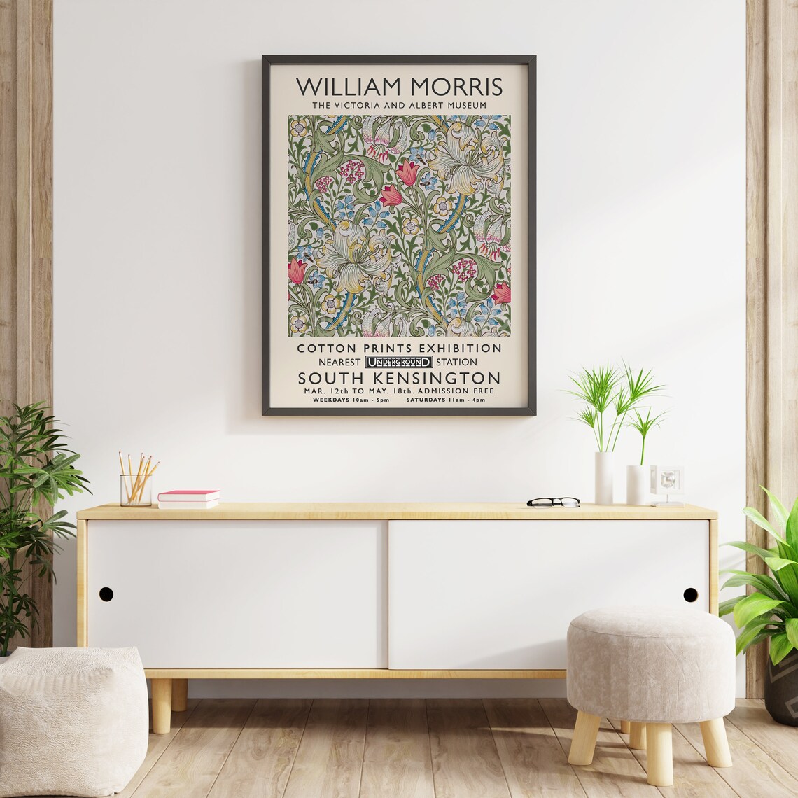 William Morris Vintage Floral Exhibition Poster - Image 2
