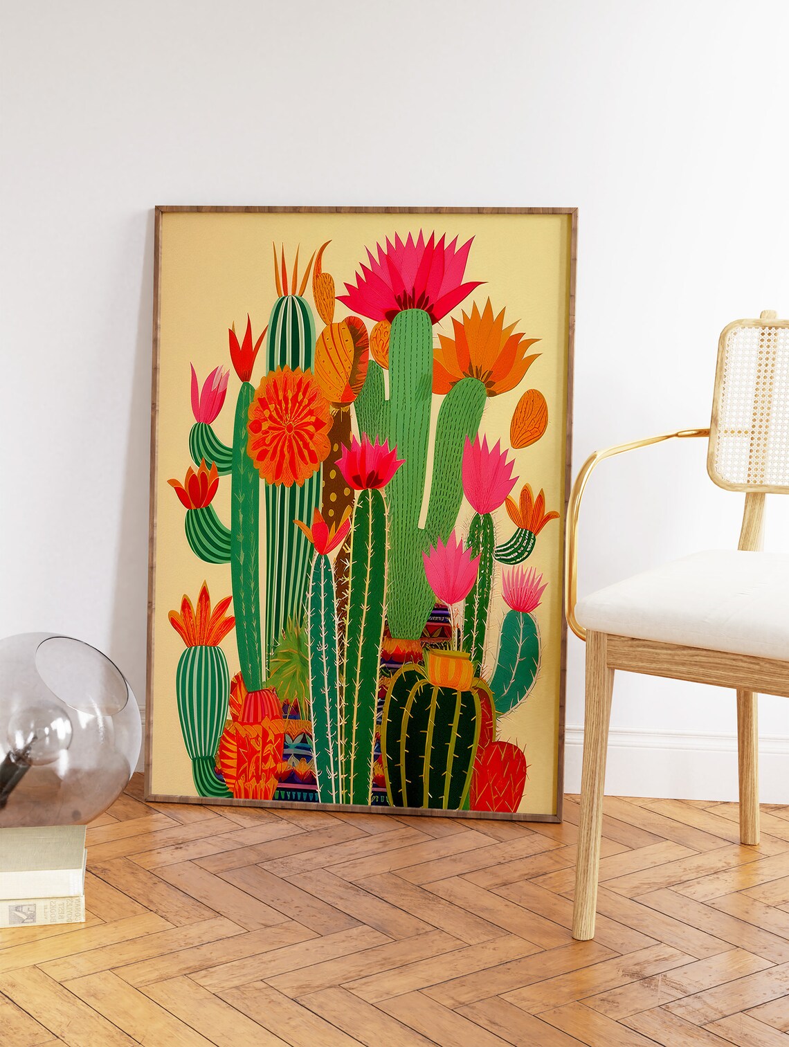 Vintage Mexican Cactus Art Print, Latin Decor - Image 2