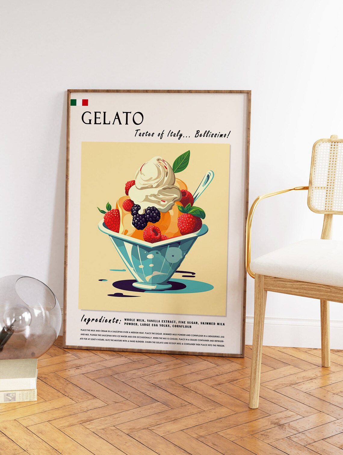 Gelato Poster, Italian Food Kitchen Art Print - Image 2