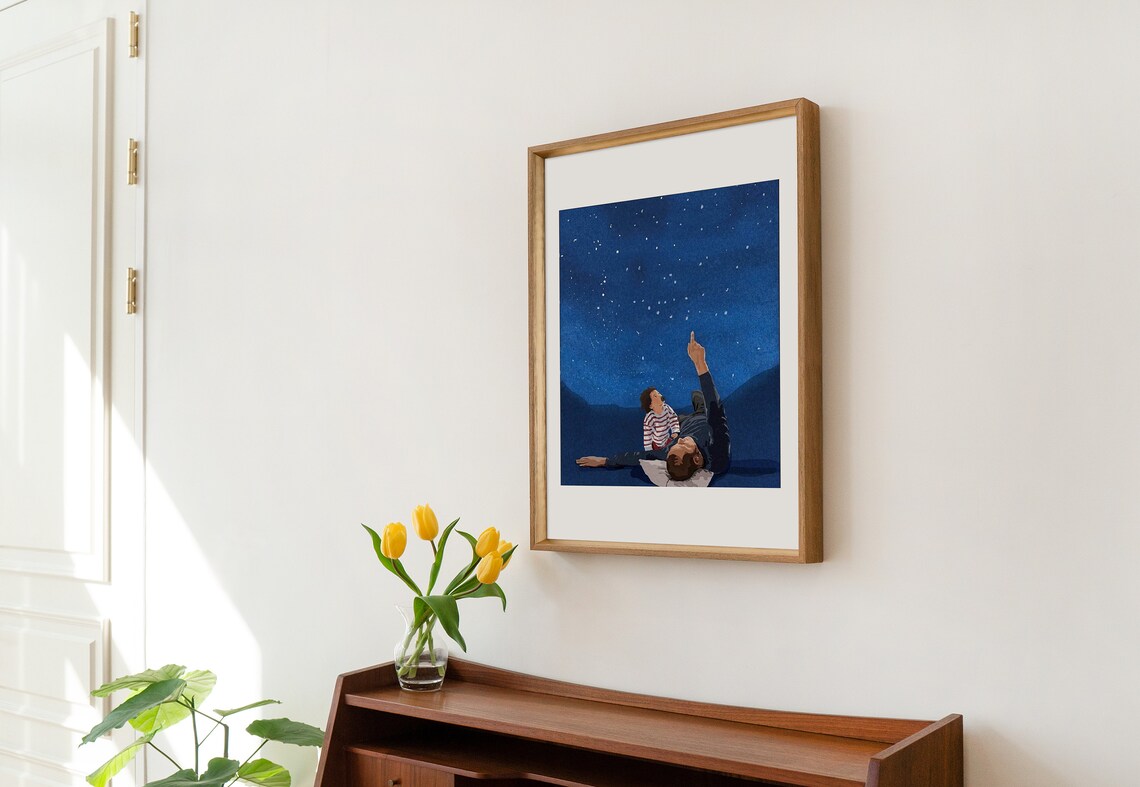 Under A Starry Night - Van Gogh Art Print - Image 4