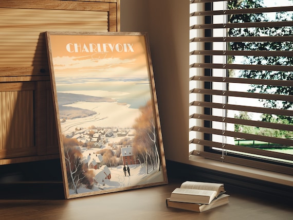 Charlevoix Quebec Saint Laurent Hike Travel Poster
