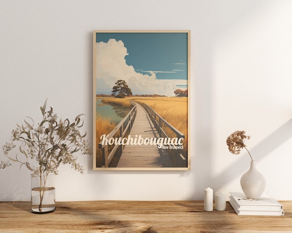 Kouchibouguac New Brunswick Boardwalk Marsh Golden Travel Poster