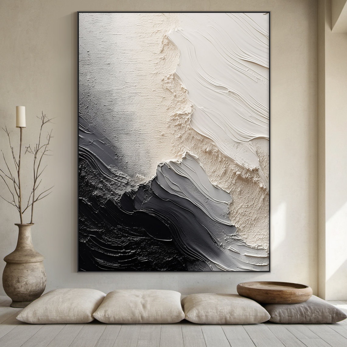 Grey Abstract Painting, Minimalist Wall Art Print - Image 6