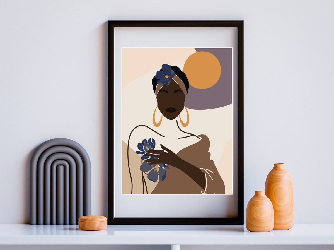 Goddess Black Wall Art Art Instant Art Instant African Art