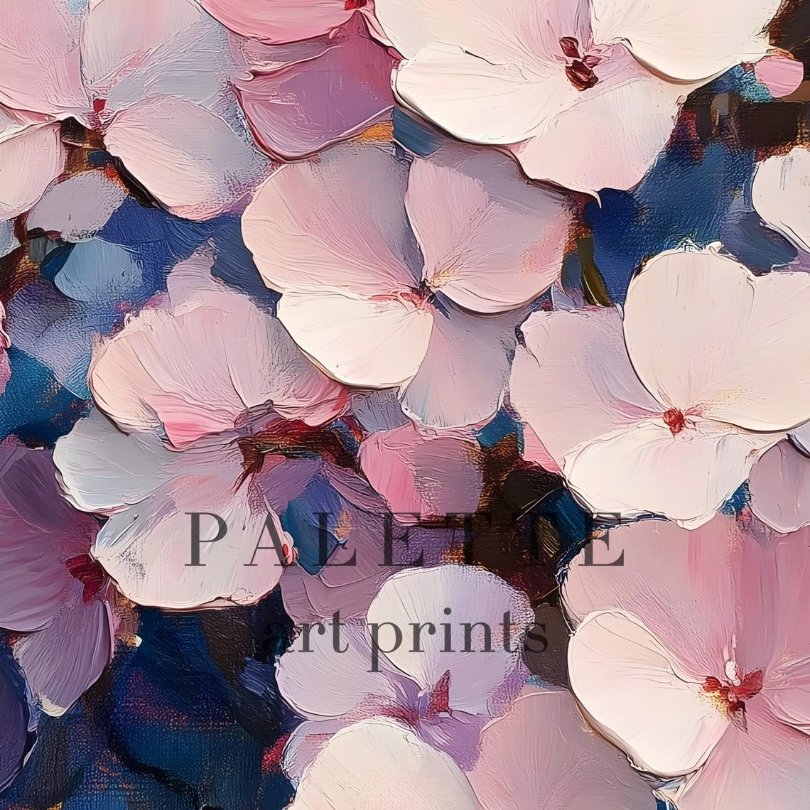 Close Up Pink Cherry Blossoms Against Dreamy Blue Sky Wall Art - Image 2