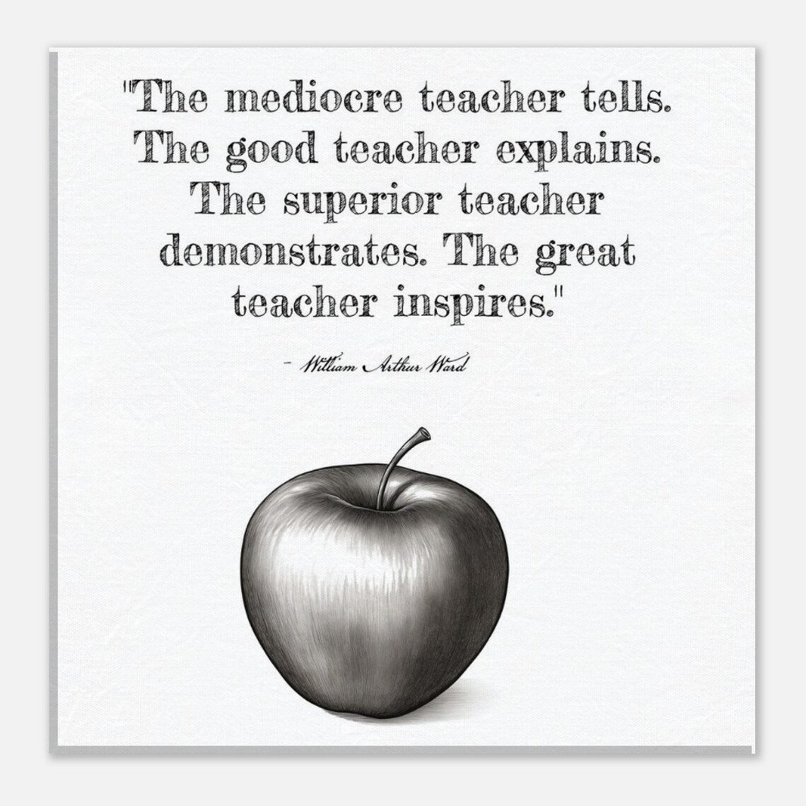 Teacher Quote Wall Art Classroom Art Teacher Gift William Arthur Ward Quote Wall Art - Image 4