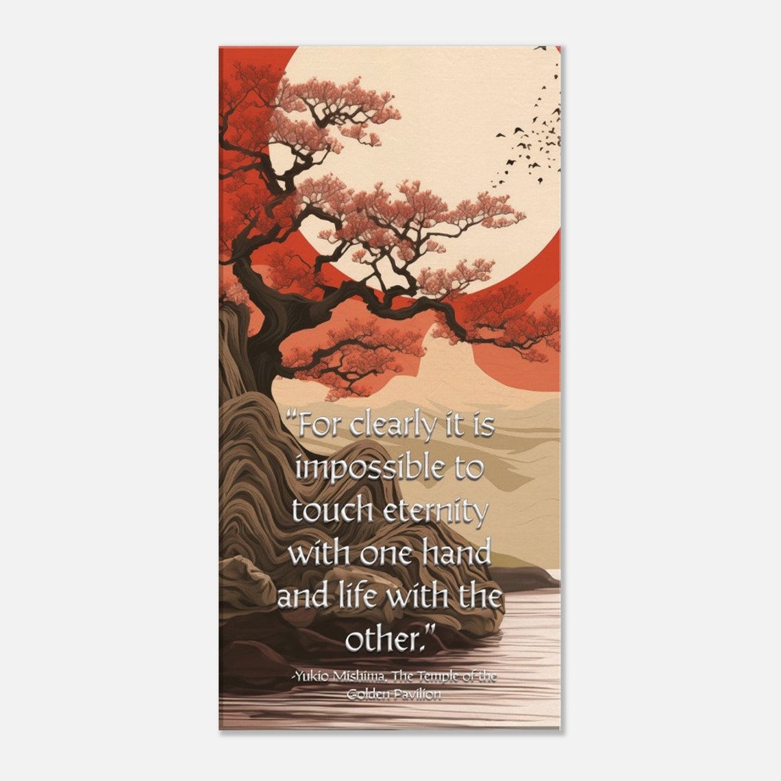 Yukio Mishima Golden Pavilion Eternity Quote Japanese Sun Poster - Image 4