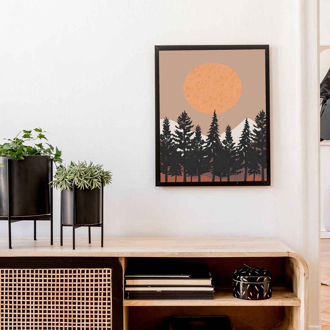 Tree Print Tree Wall Art Tree Wall Art Wall Art Print Wall Art Minimalist Print Scandinavian Print - Image 3