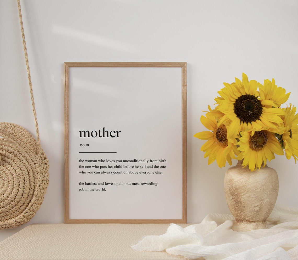 Mother Definition Mother's Day Minimalist Art Print - Image 3