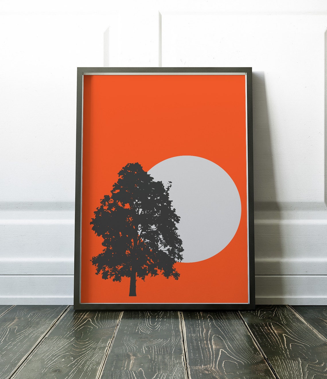 Tree Print Wall Art Wall Art Print Orange Prints Orange Wall Art Wall Art Minimalist Print Scandinavian Print - Image 2