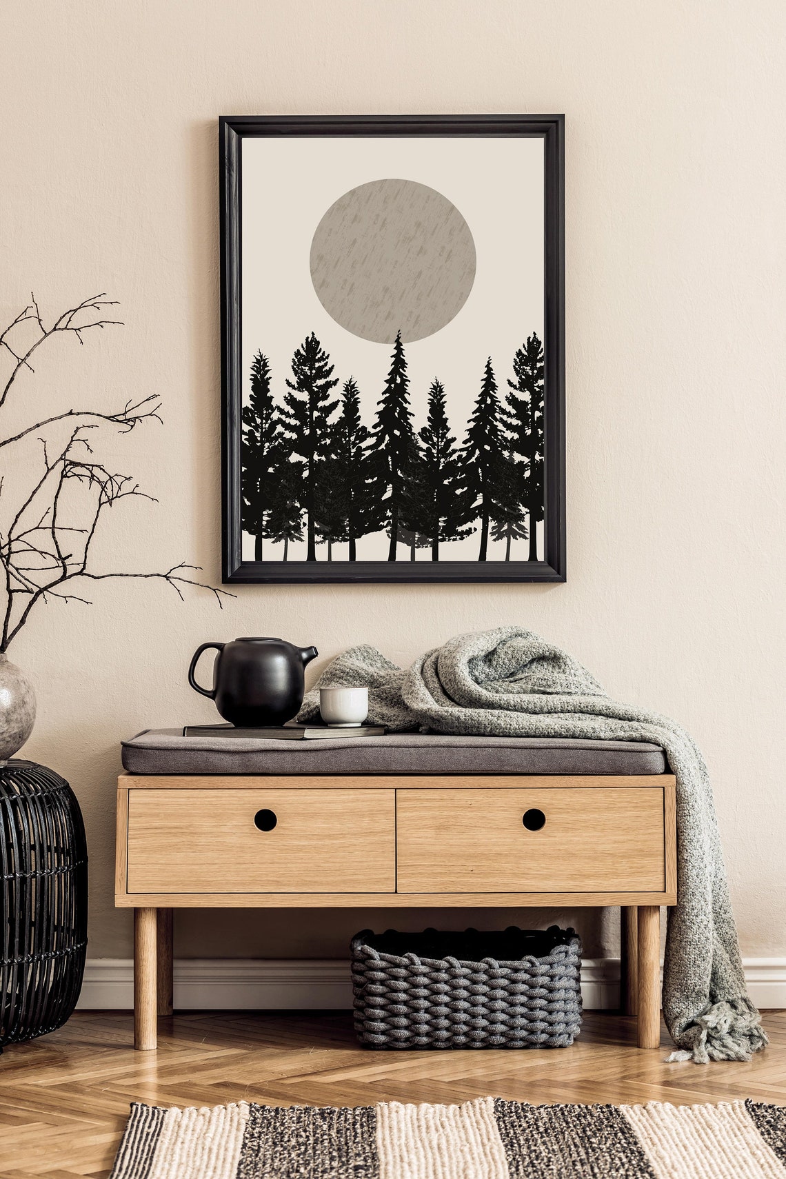 Tree Print Tree Wall Art Tree Wall Art Wall Art Print Wall Art Minimalist Print Scandinavian Print - Image 2