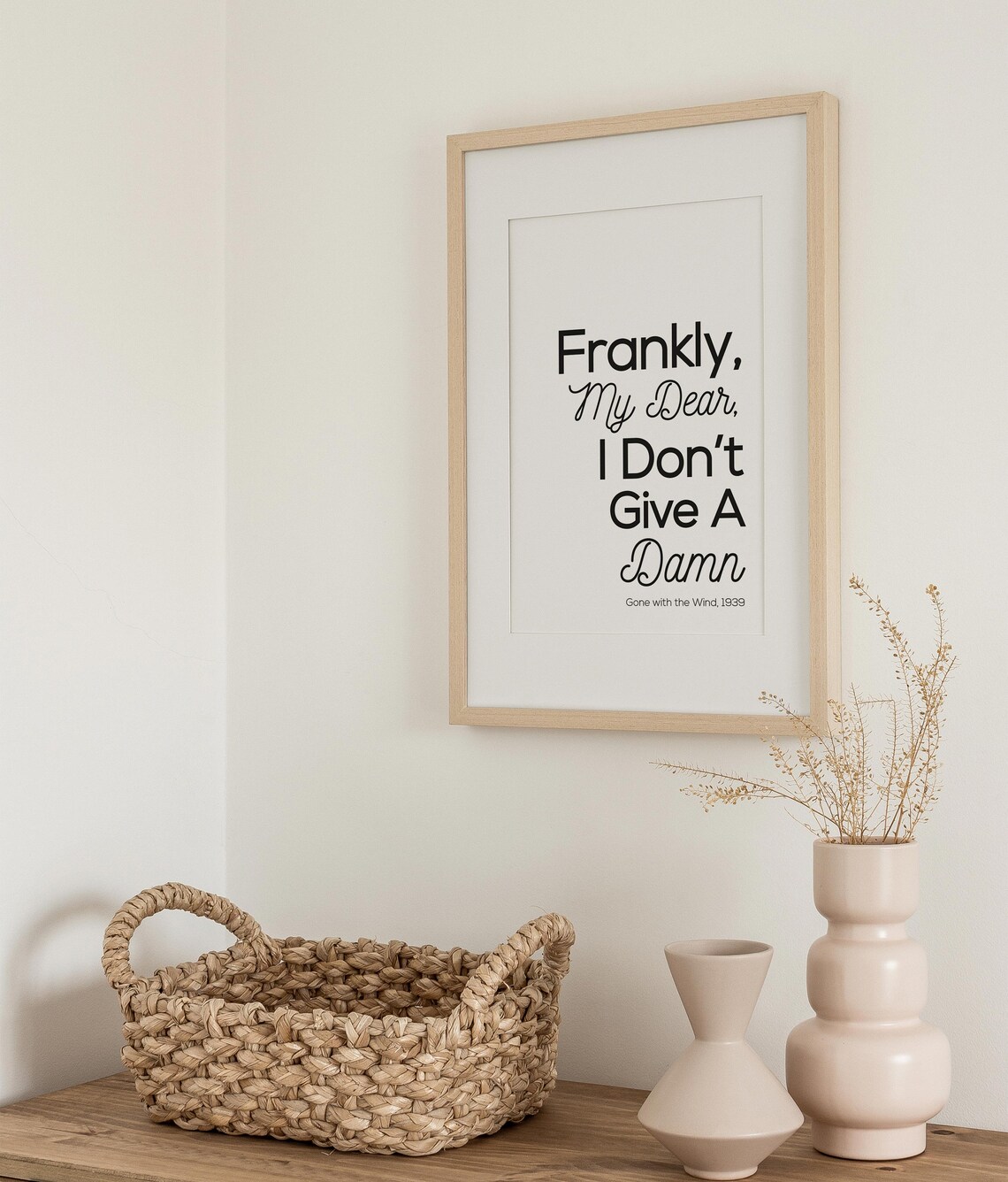 Frankly My Dear Gone With the Wind 1939 Famous Movie Quote Poster - Image 3