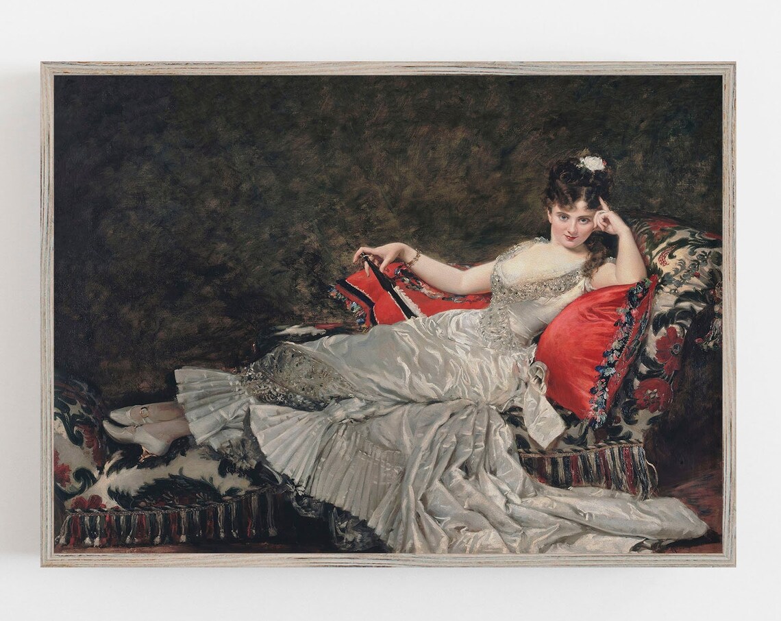 Victorian Woman Portrait, Vintage Fashion Wall Art