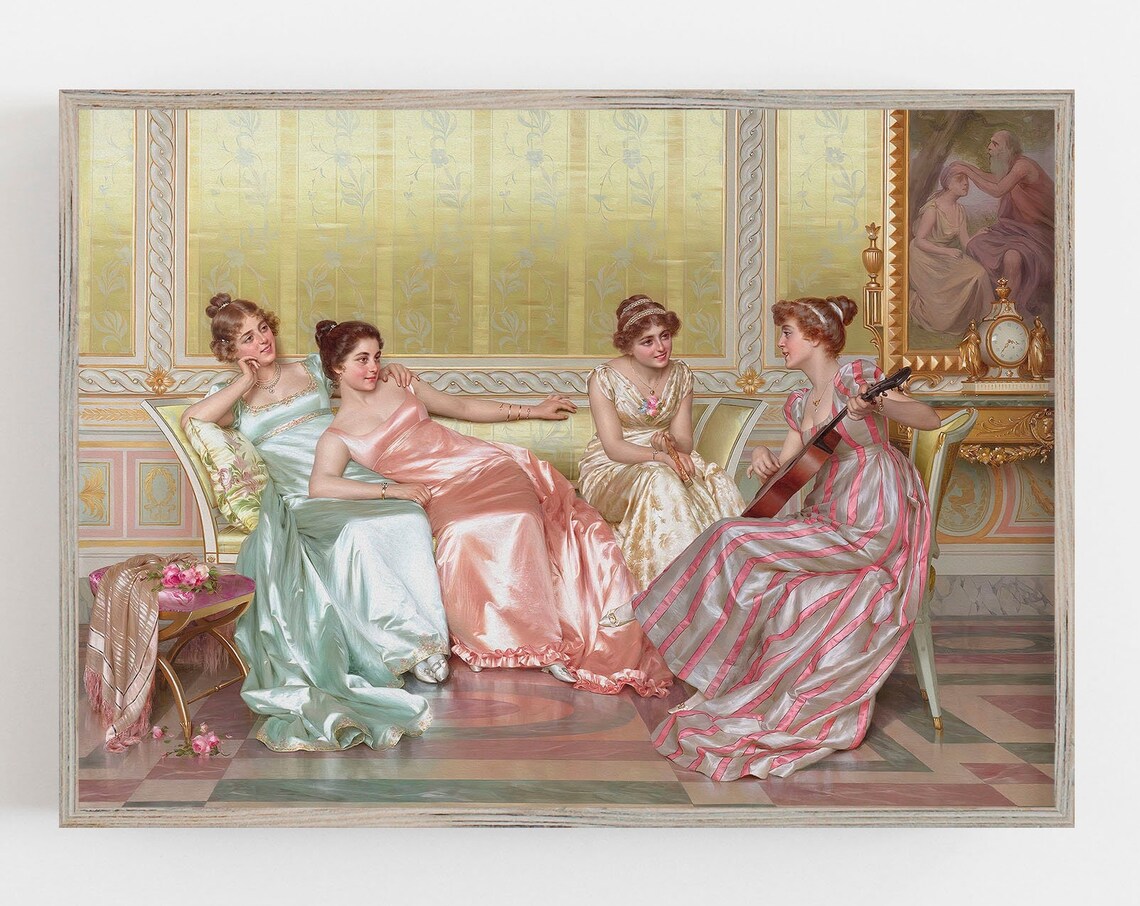 Vintage Victorian Women Art Print, Antique Portraits