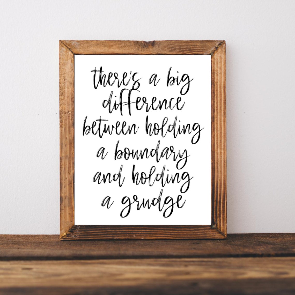 Holding a Boundary Not a Grudge Therapy Quote Modern Decor Poster