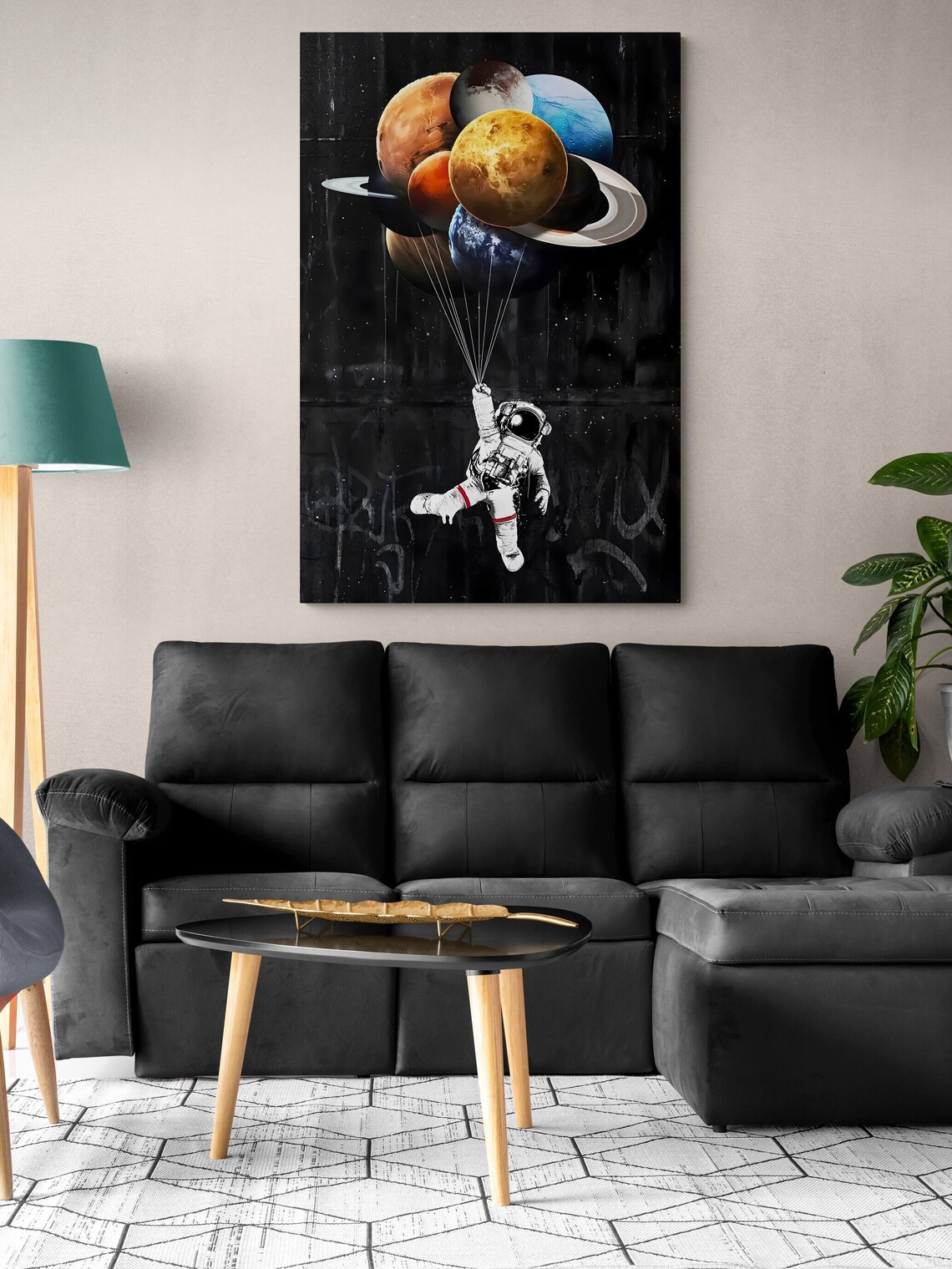 Astronaut Graffiti Art Print, NASA-Inspired Space - Image 3