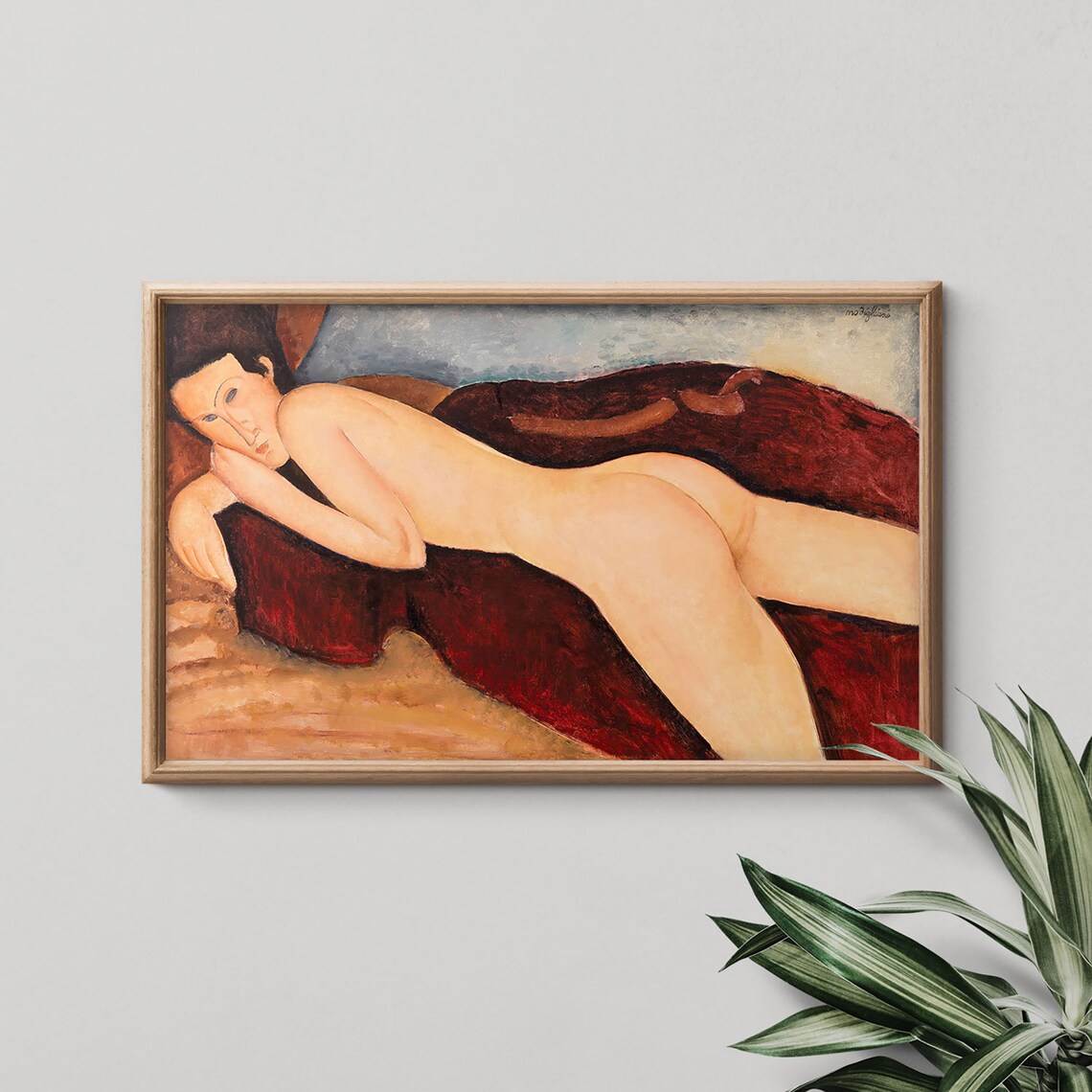 Amedeo Modigliani Reclining Nude Elegant Modernist Woman Painting Poster