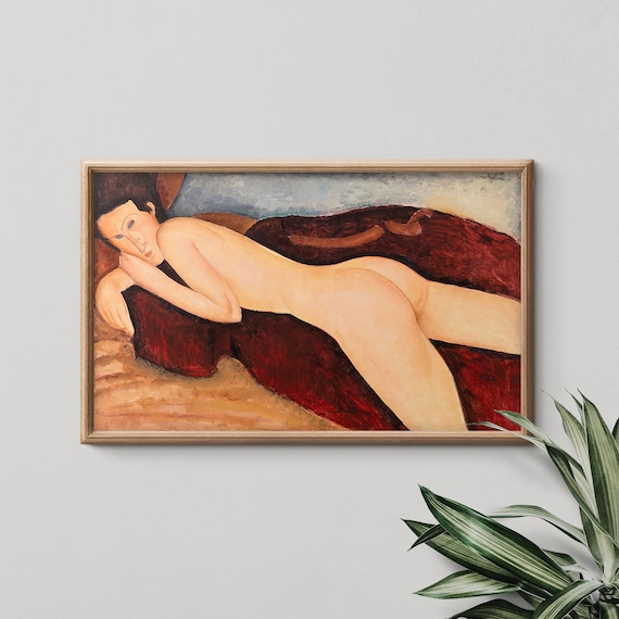 Amedeo Modigliani Reclining Nude Elegant Modernist Woman Painting Poster