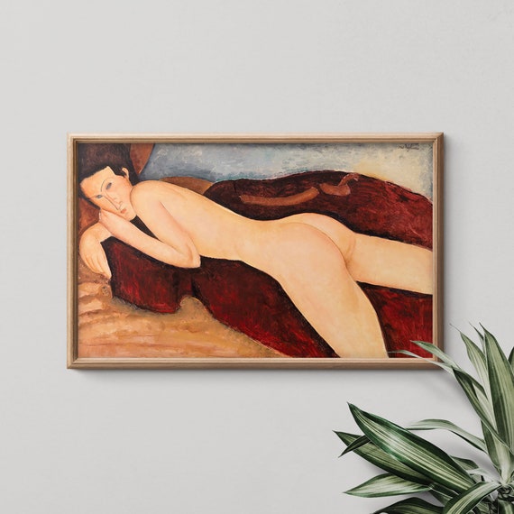 Modigliani Art Print Reclining Nude Art Fine Art Prints Lady Art Print Art Gallery Print Instant Art Print