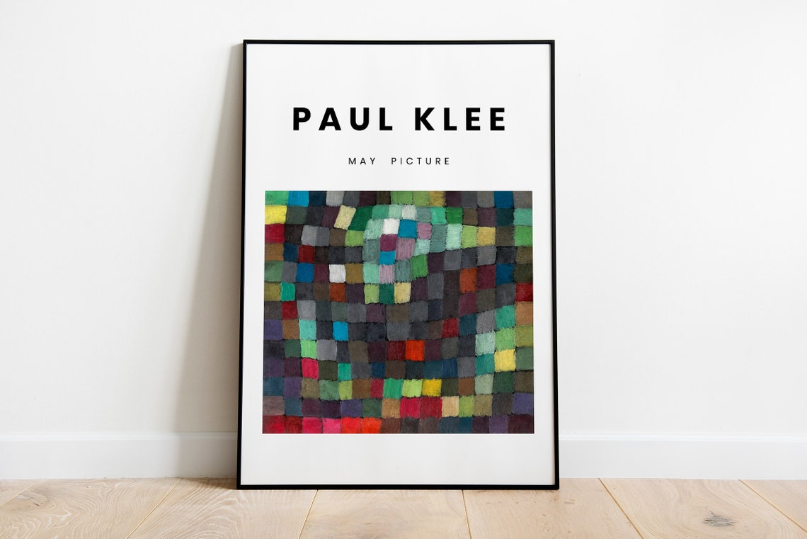 Paul Klee May Picture Colorful Grid Mosaic Abstract Art Poster