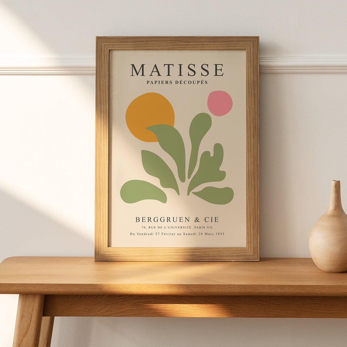 Matisse Berggruen 1953 Green Cut Paper Plant Exhibition Poster - Image 2