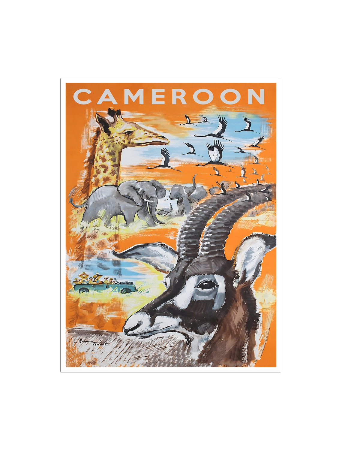 Cameroon Travel Poster Africa Print African Art Decor Xr4699