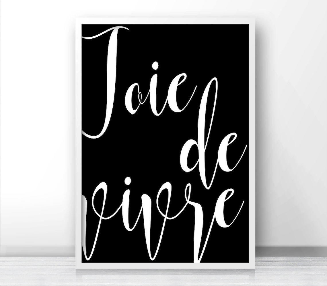 Joie De Vivre French Quote Typography Art Print - Image 4