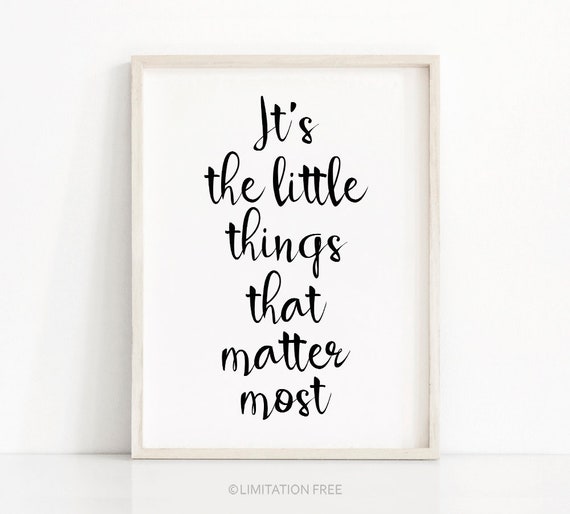 Typography Quote Art Print, Black and White Decor