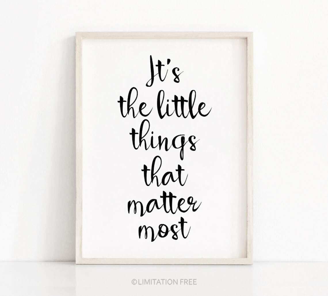 Typography Quote Art Print, Black and White Decor