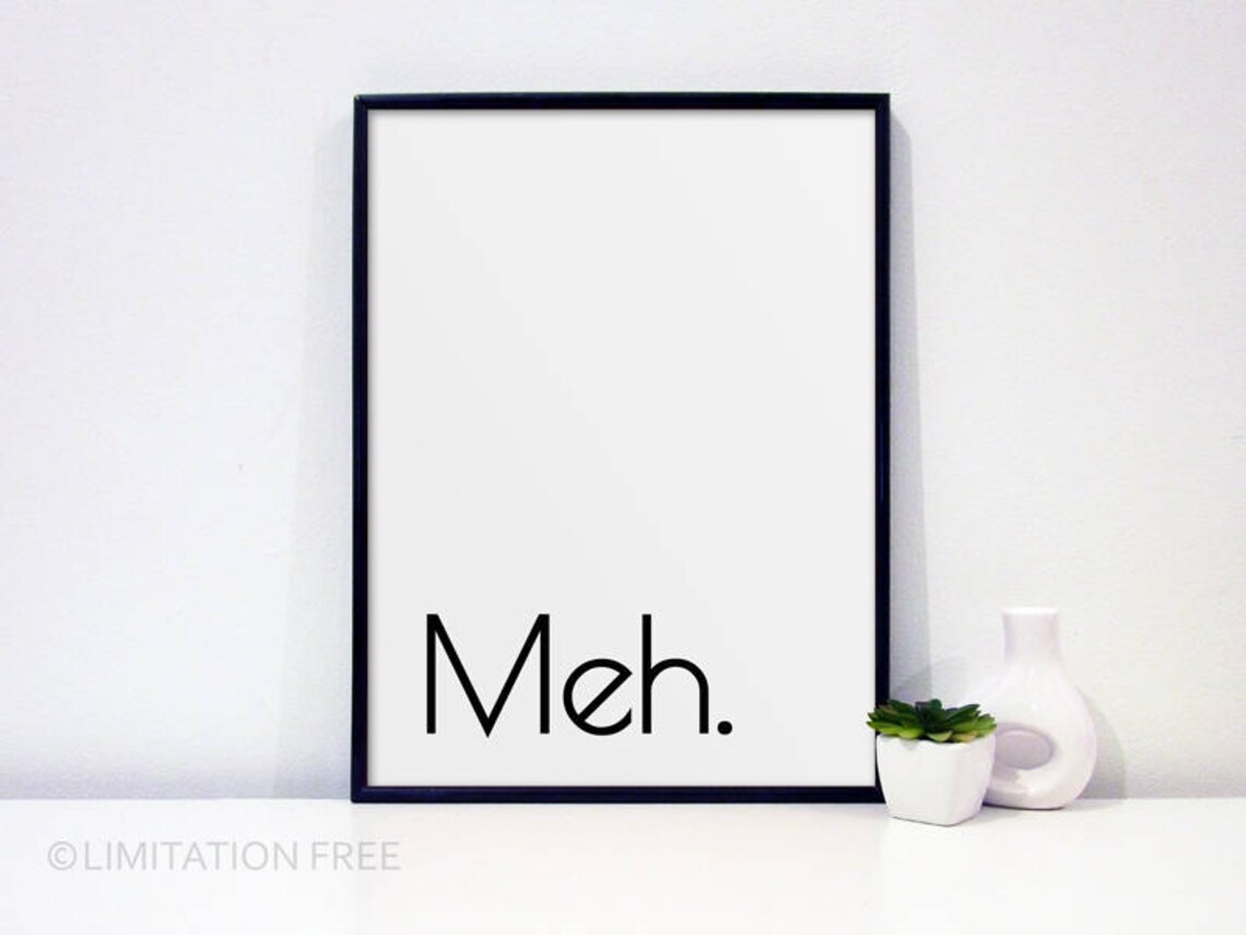 Modern Minimalist Typography Funny Art Print - Image 2
