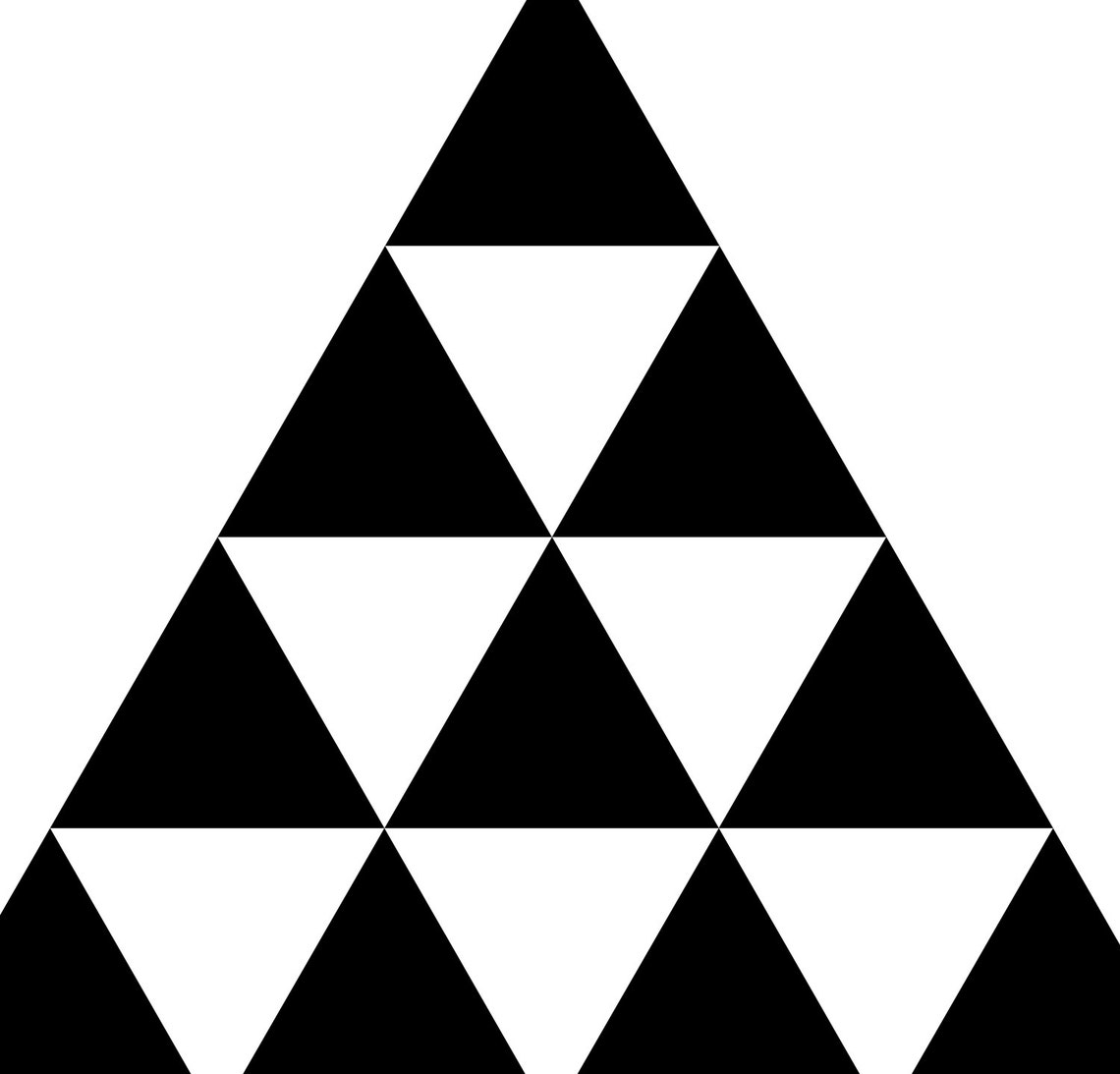 Black And White Triangle Mosaic Pyramid Pattern Geometric Art Poster - Image 3