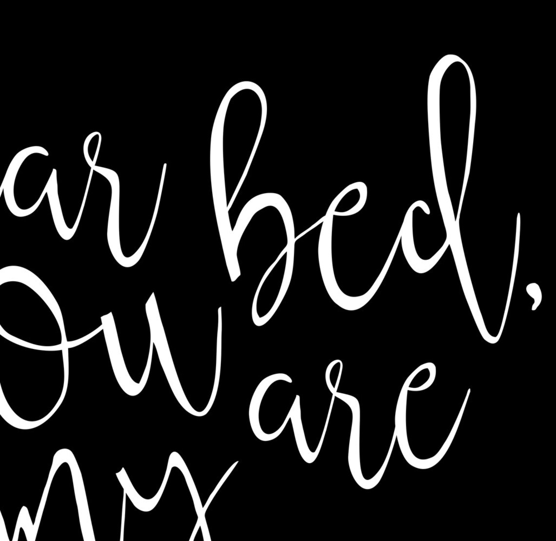 Bedroom Typography Print, Black and White Wall Art - Image 3