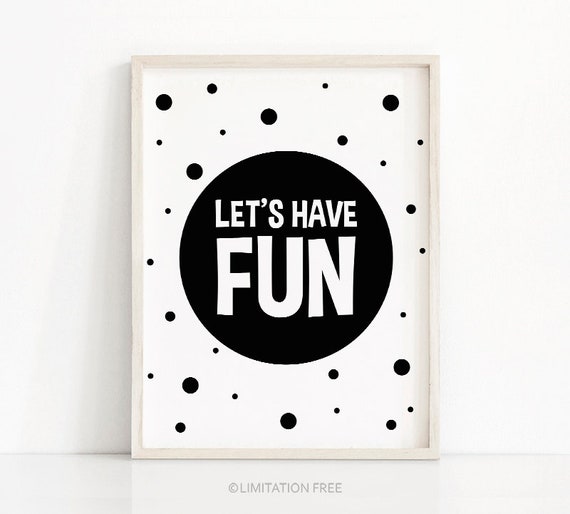 Monochrome Nursery Print, Black White Kids Art Print