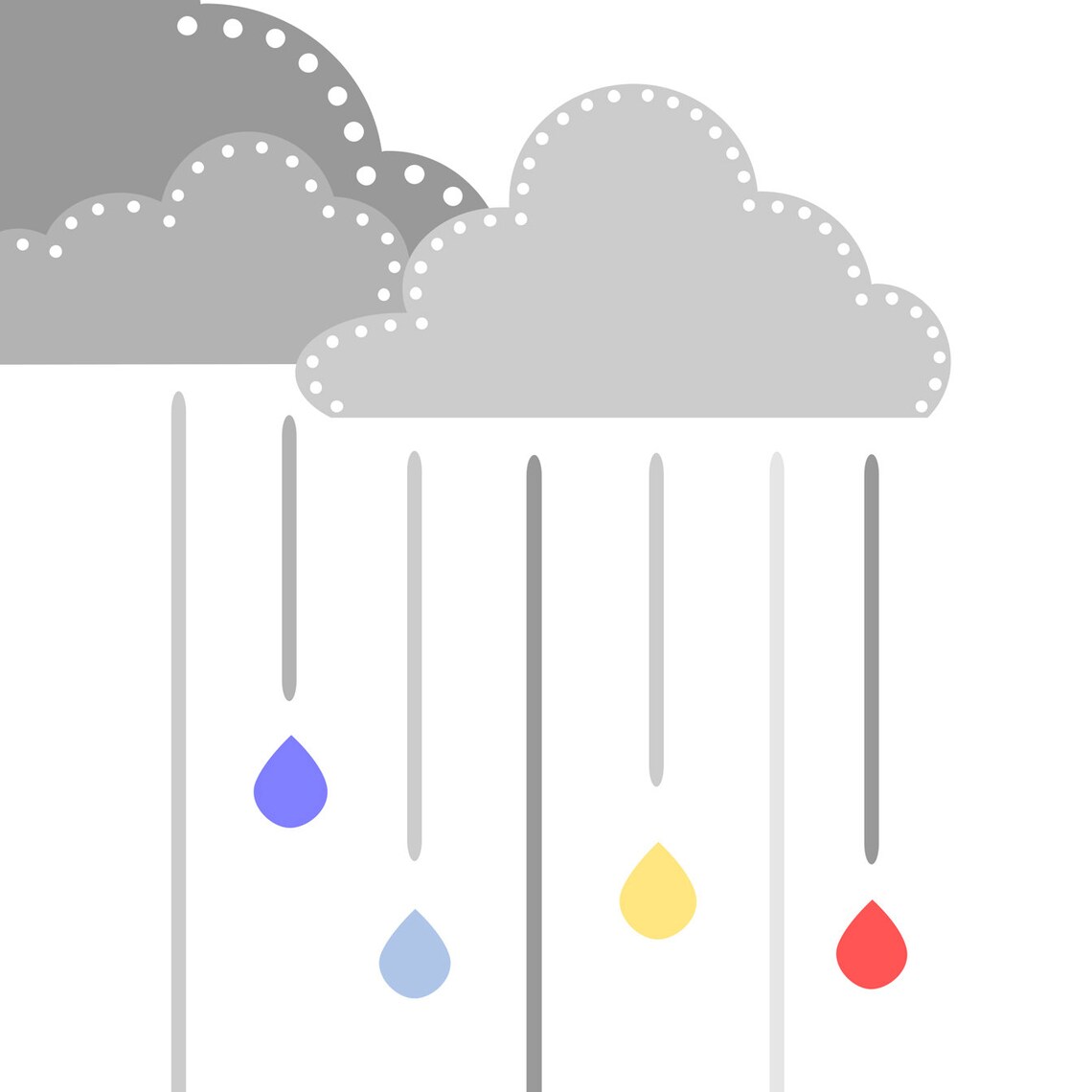 Nursery Clouds and Rainbow Art Print, Gray Nursery - Image 4