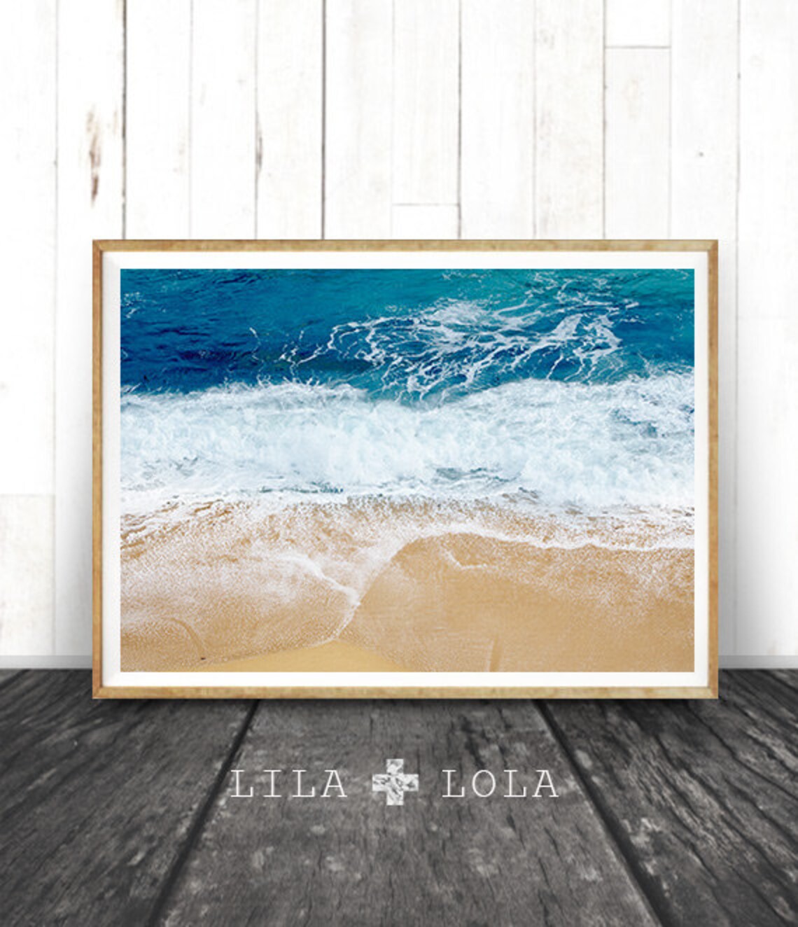 Ocean Beach Abstract Coastal Photography Art Print
