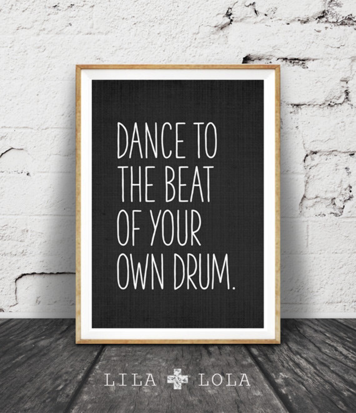 Inspirational Quote Black White Typography Art Print
