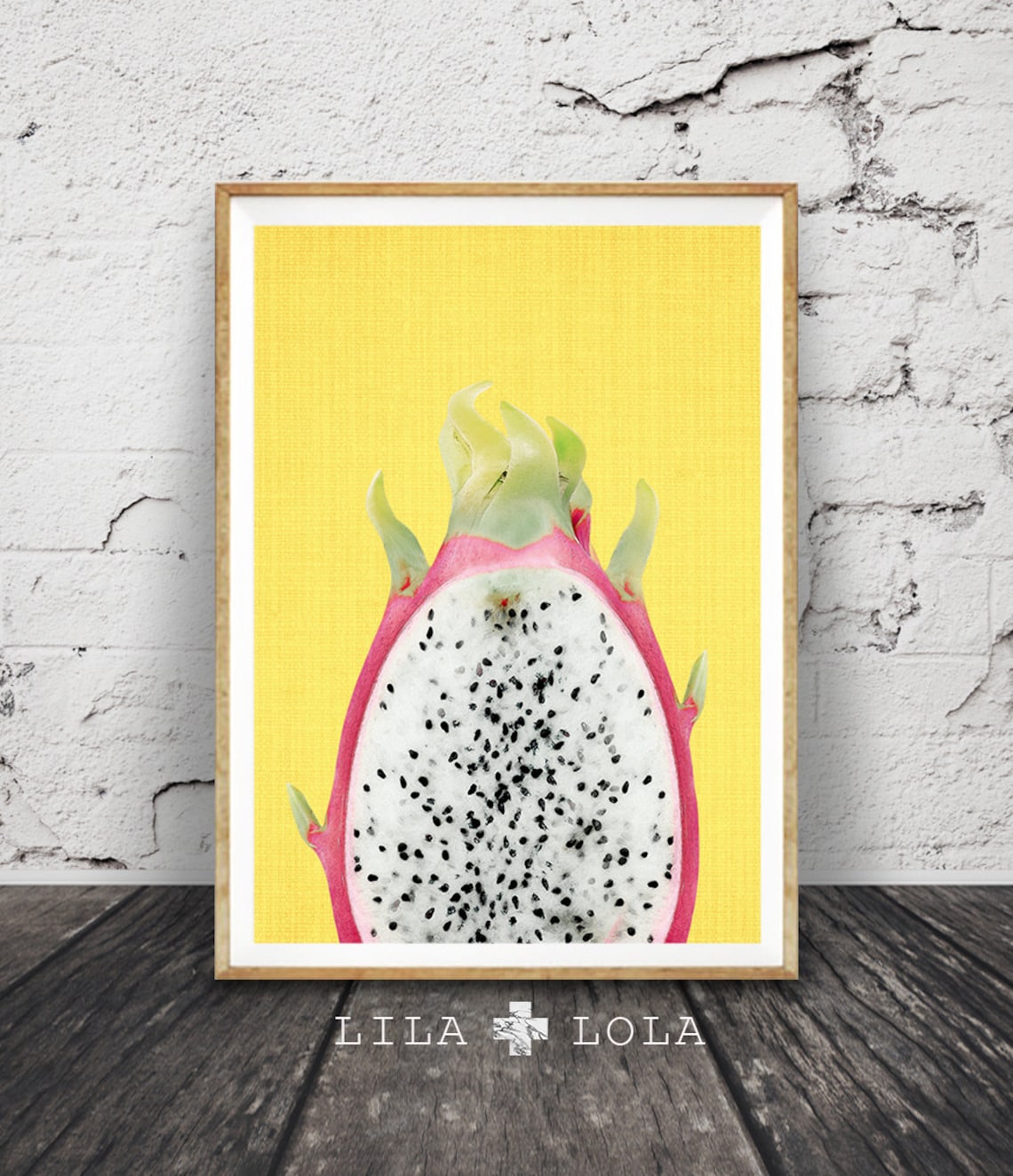 Dragon Fruit Print, Modern Kitchen Art Print