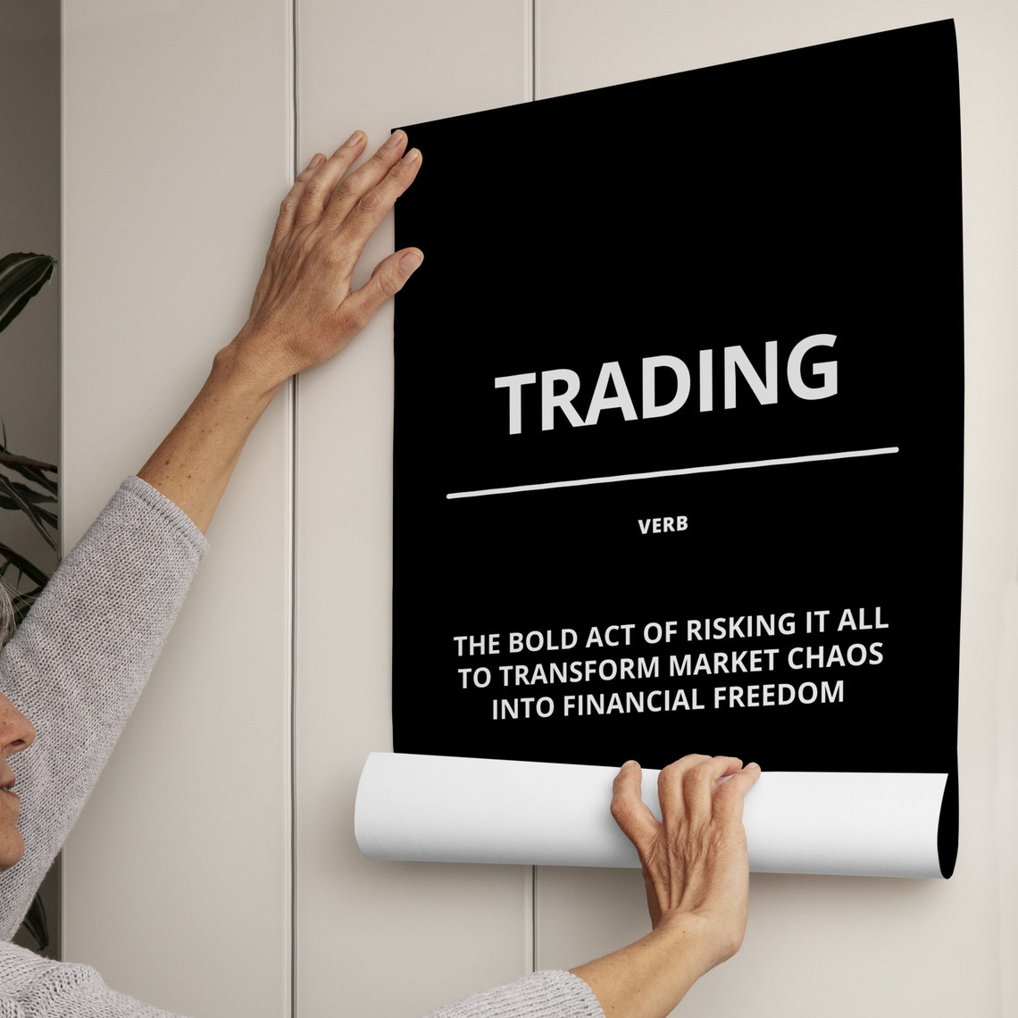 Trading Bold Black Dictionary Definition Motivational Poster - Image 4