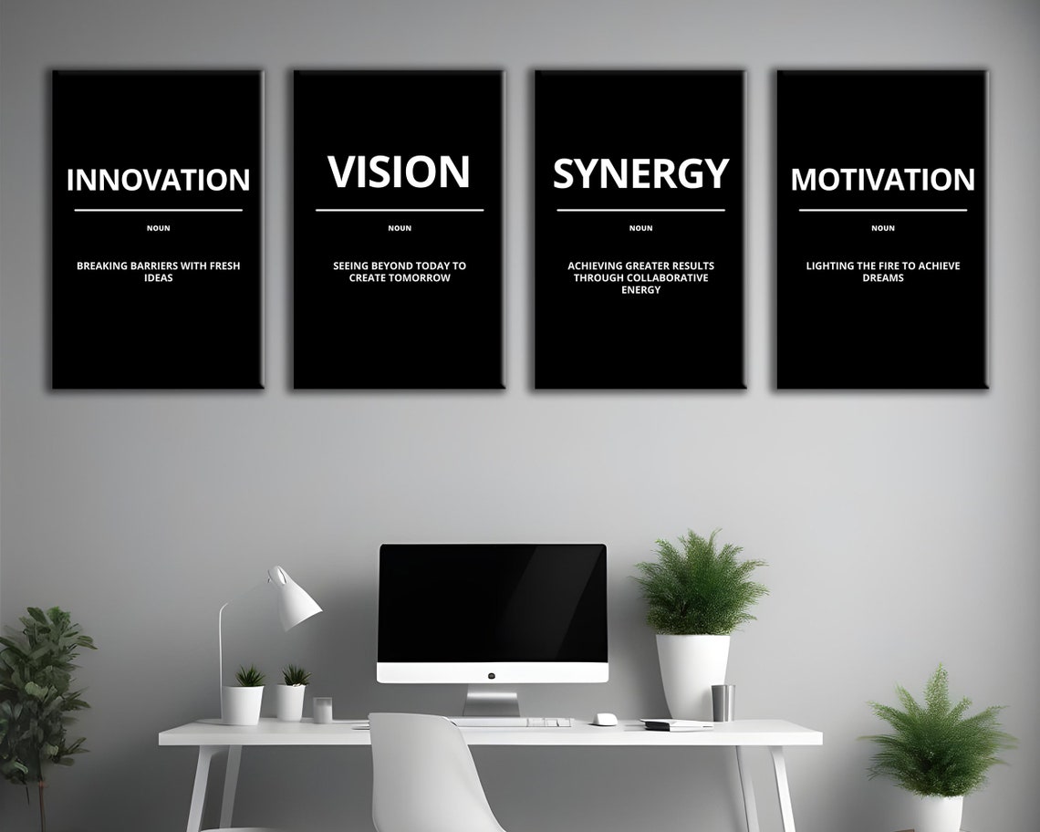 Innovation Definition Noun Breaking Barriers Fresh Ideas Black Poster - Image 4