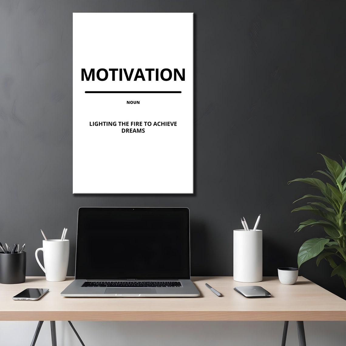 Motivation Minimalist White Dictionary Definition Motivational Poster - Image 4