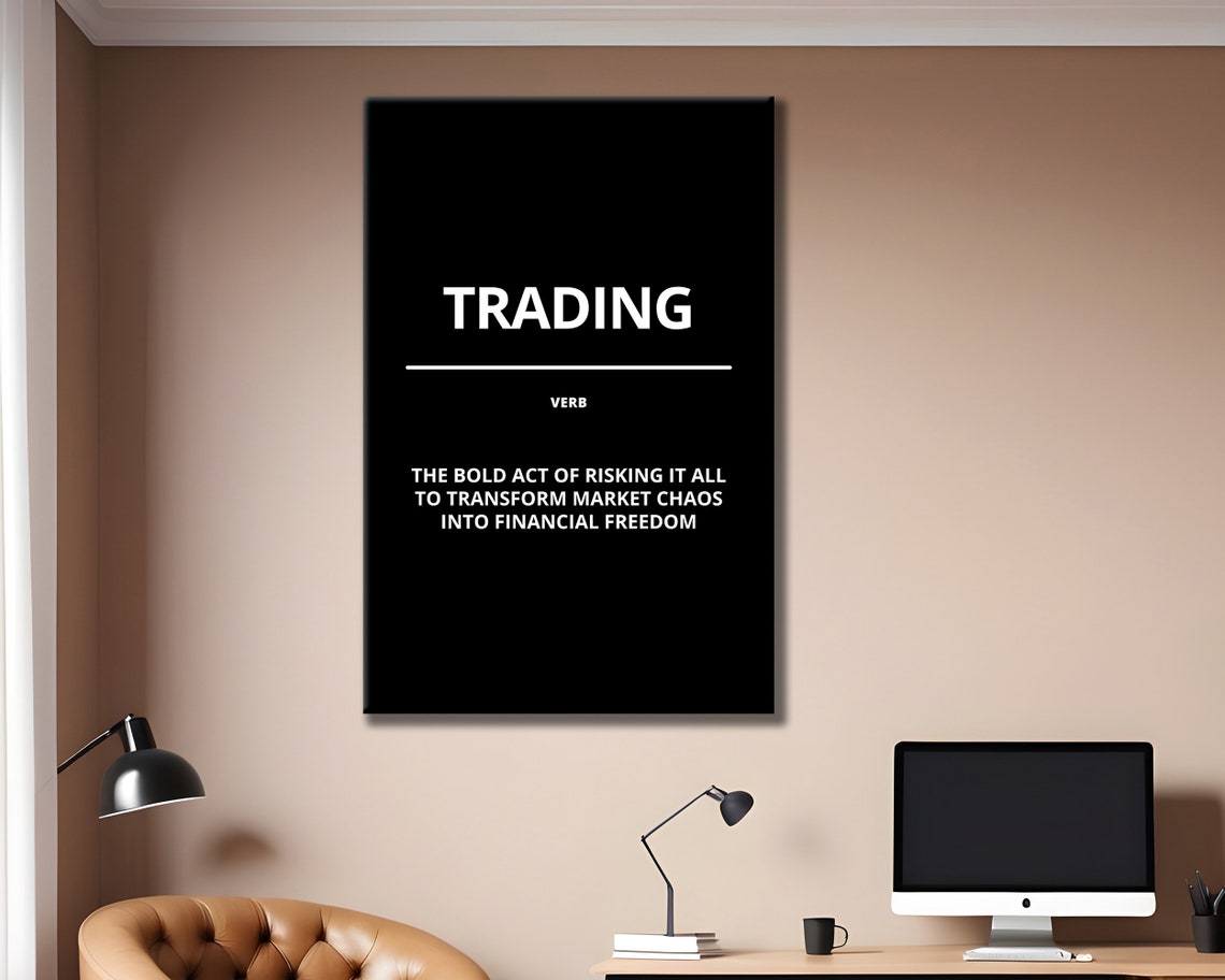 Trading Bold Black Dictionary Definition Motivational Poster
