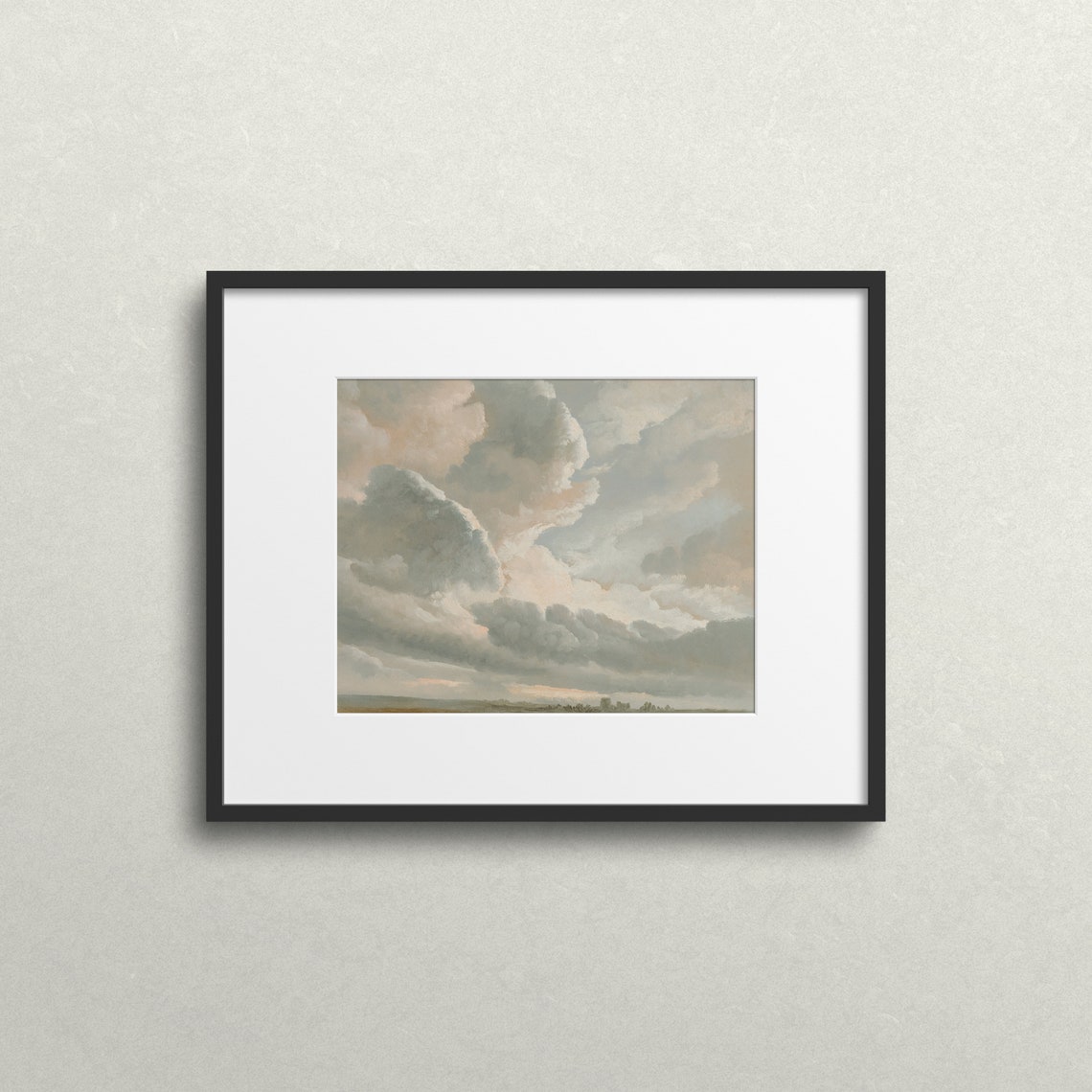 Cloud Study I Cloudy Landscape Painting Silver Lining Painting Sky Landscape Painting Cloud Decor L1 - Image 2